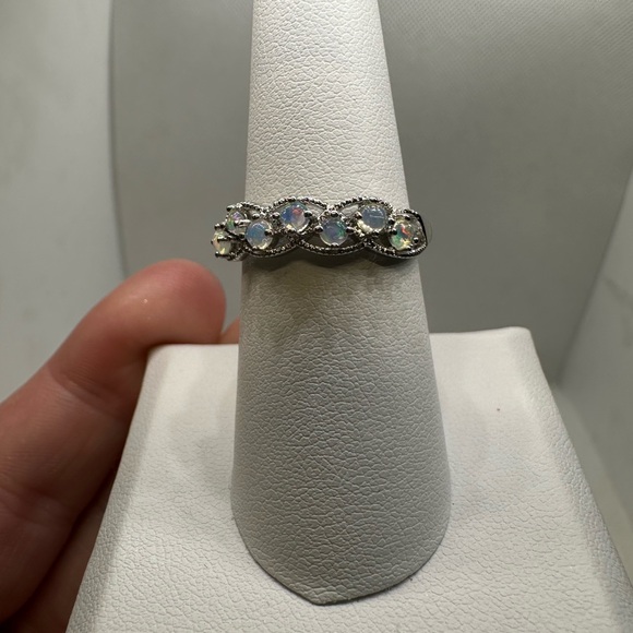 Jewelry - Ethiopian Opal Copper Expandable Copper Ring- Each Ring is Different